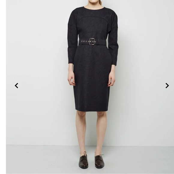 Jil Sander Ravages Black Belted Dress - Picture 2 of 16